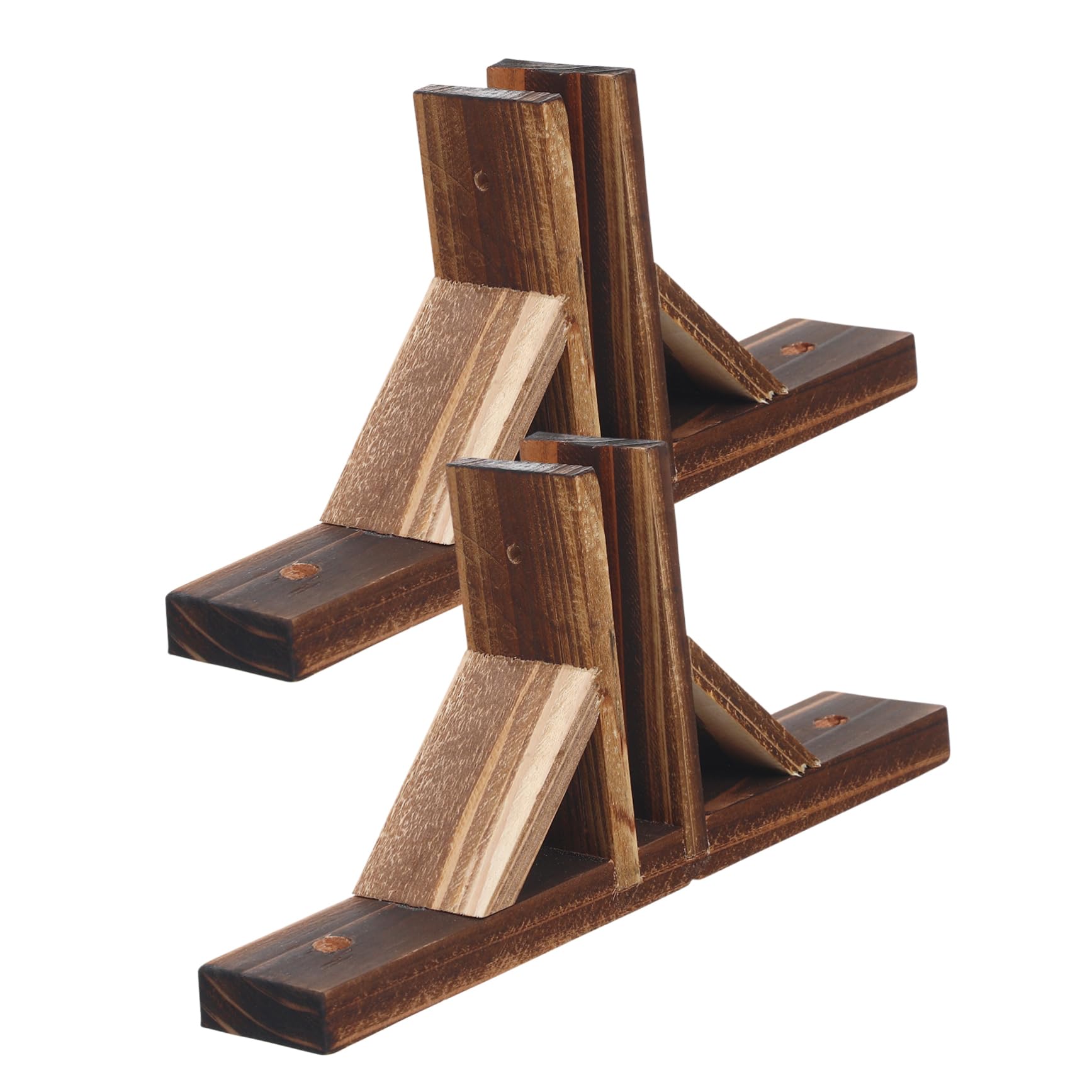 TOVINANNA 2Pcs Garden Fence Bases Wooden Fence Stand Supports for Lawn and Yard Privacy Screen Panels with Fixing Holes Stable Holder Accessories