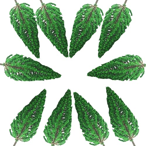 Miniatura 7 de Mantouxixi 10 piezas de árboles de cedro de pino modelo 1:25 árbol de arquitectura verde para escala O G ferrocarril DIY paisaje paisaje diseño