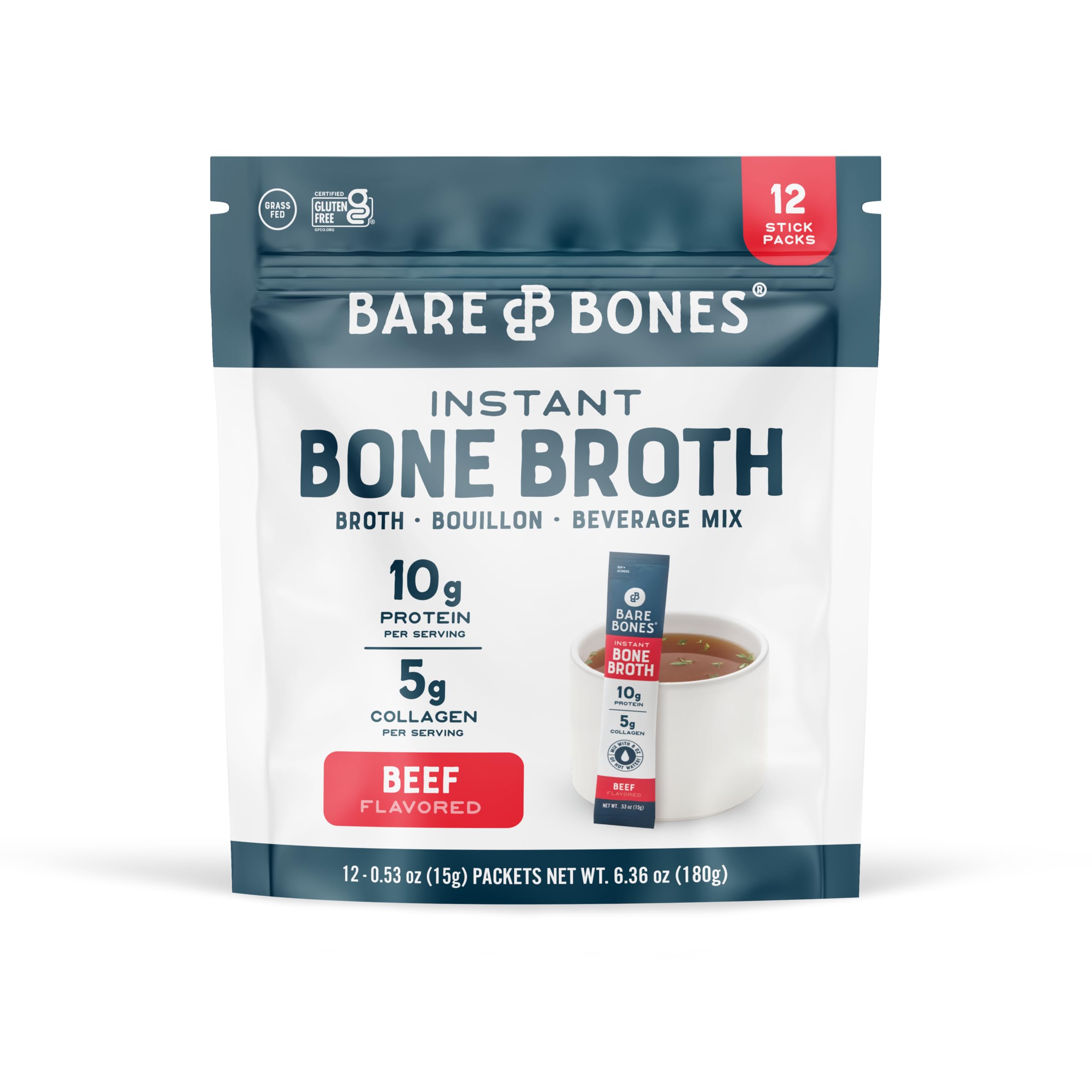 Bare Bones Beef Broth 12ct