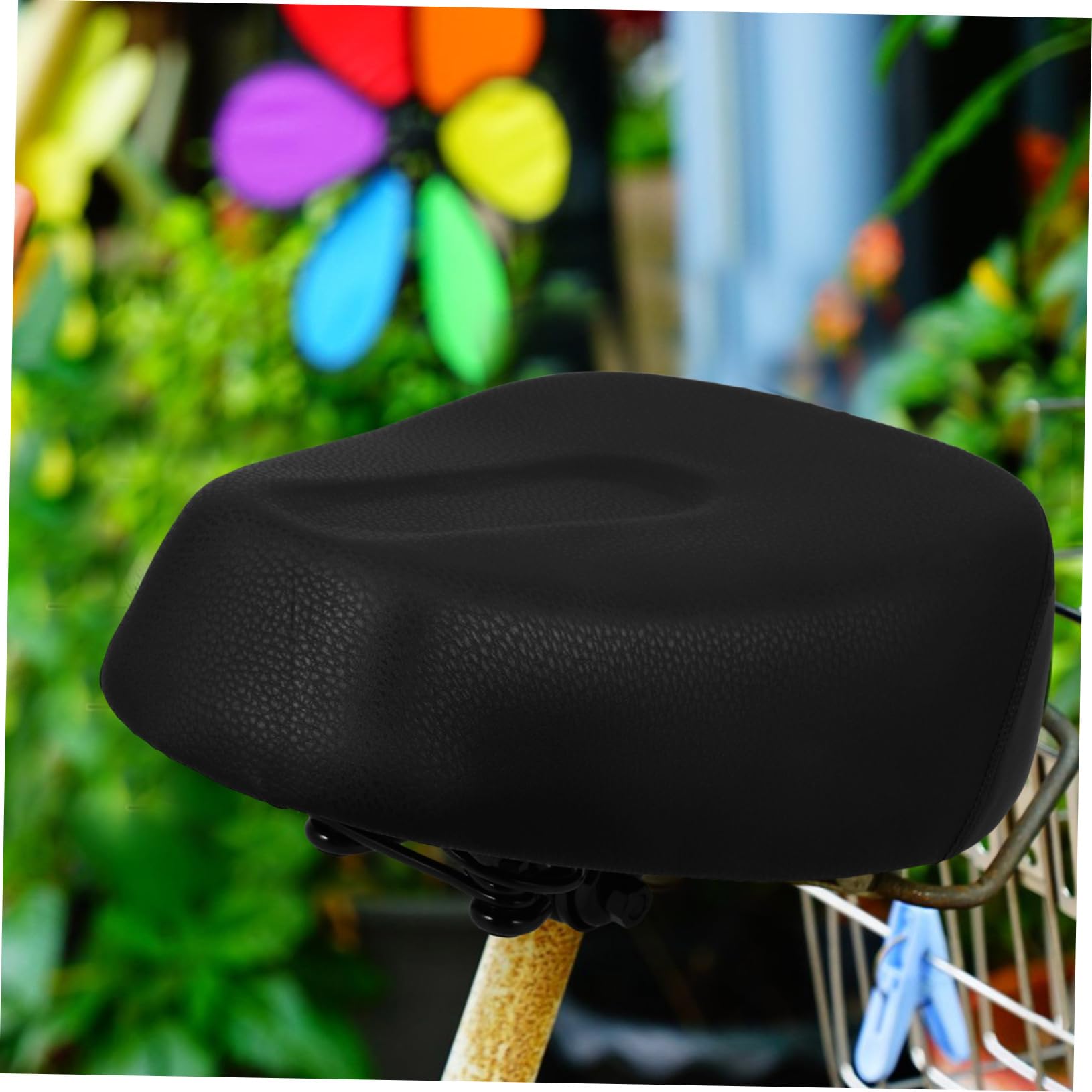 Mipcase Bicicletta Elettrica Comoda Doppia Molla e Imbottitura in Pu, Sedile Sicuro e Resistente in Ferro per Adulti e Adolescenti, Adatta a Bici Elettriche Nere