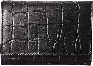 Real Leather (RO 306) Women Wallet Leather with money coins pocket -Trifold Card Holder Designer Ladies Clutch with ID Window Wallets (Black)
