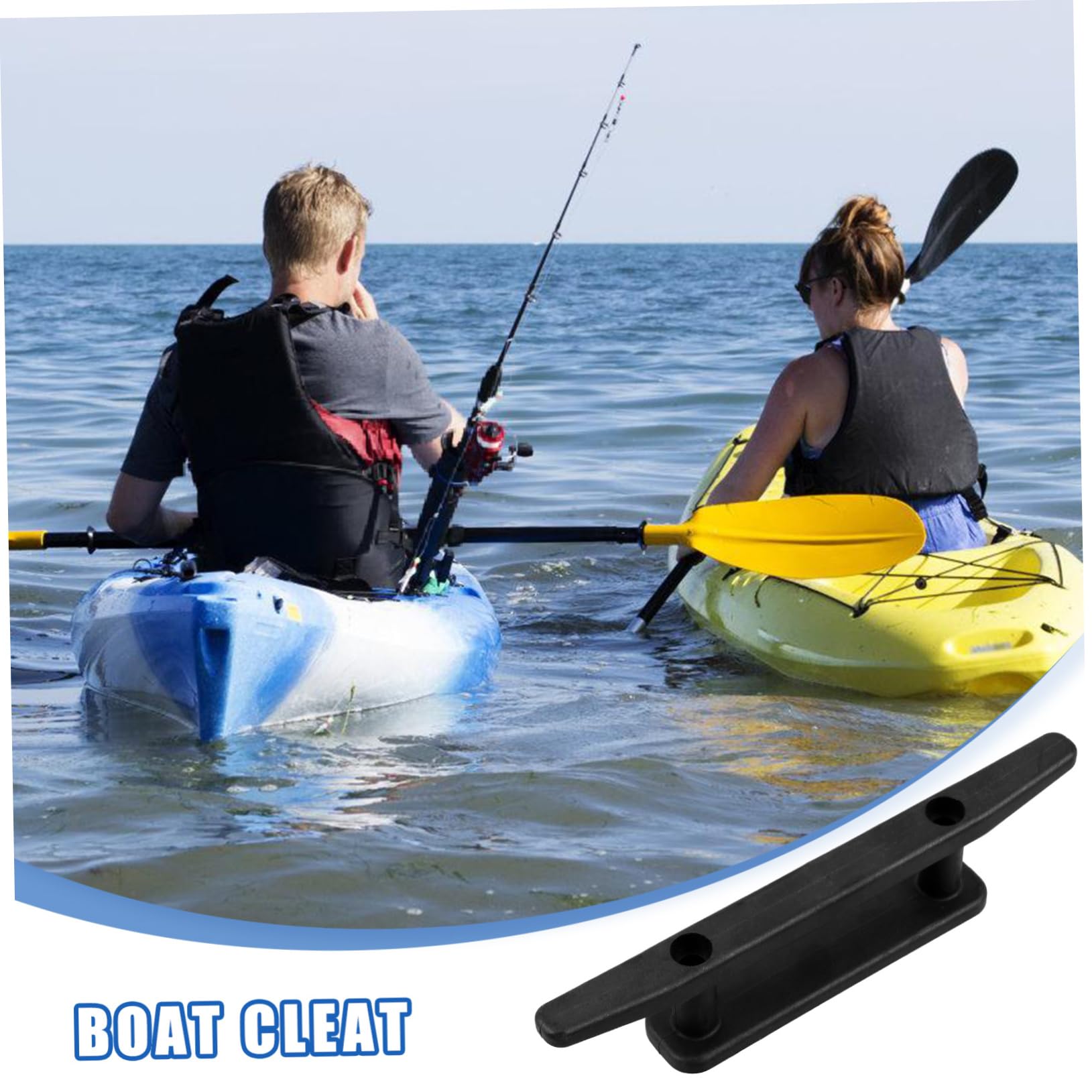 PATIKIL Taquet D'amarrage En Nylon – 100x20mm, 2 Pièces Avec Vis, Pour Bateau, Kayak, Quai, Résiste à L'eau Salée