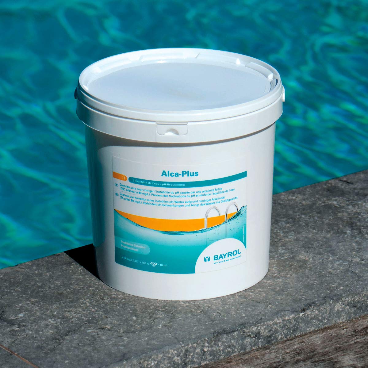 Bayrol Alca-Plus 5 kg - Granulat zur Korrektur eines instabilen pH-Wertes aufgrund niedriger Alkalinität - stabilisiert pH-Wert Weiss
