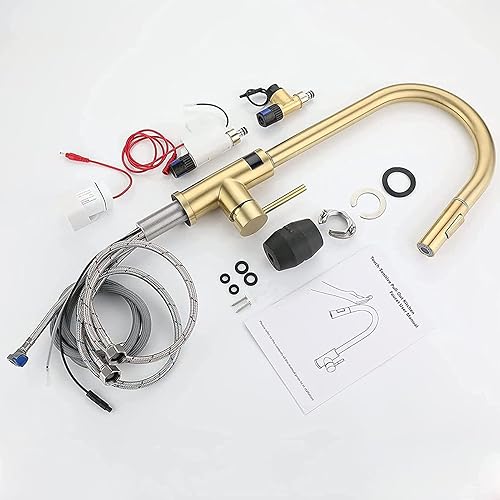 Miniatura 6 de Yalsfowe Grifo de cocina táctil, grifo de cocina con rociador extraíble, sensor inteligente de acero inoxidable, grifo de fregadero de cocina con