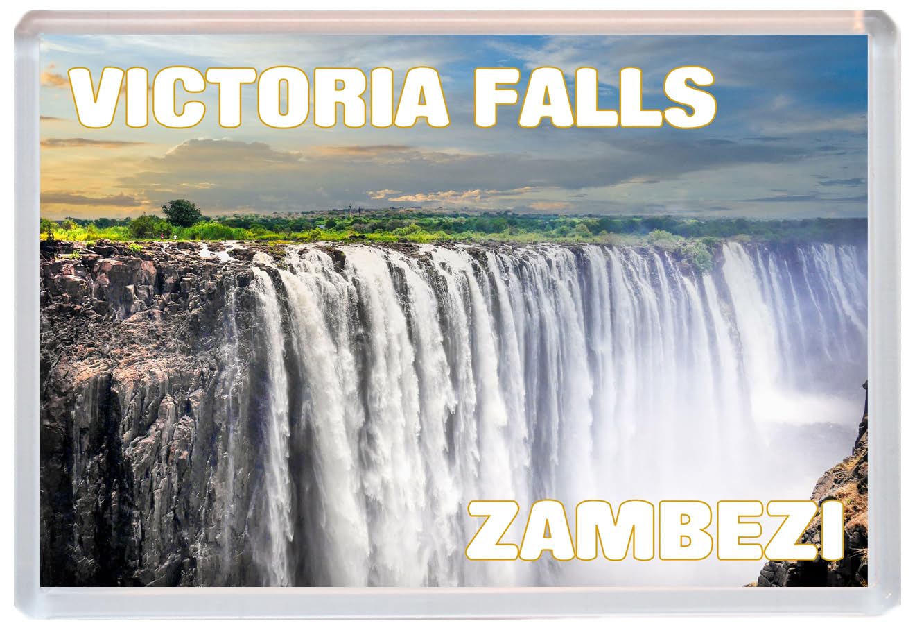 Baked Bean Store Multicolor Victoria Falls - Zambezi - Jumbo Fridge Magnet 96 X 67Mm Bbsfhm1473