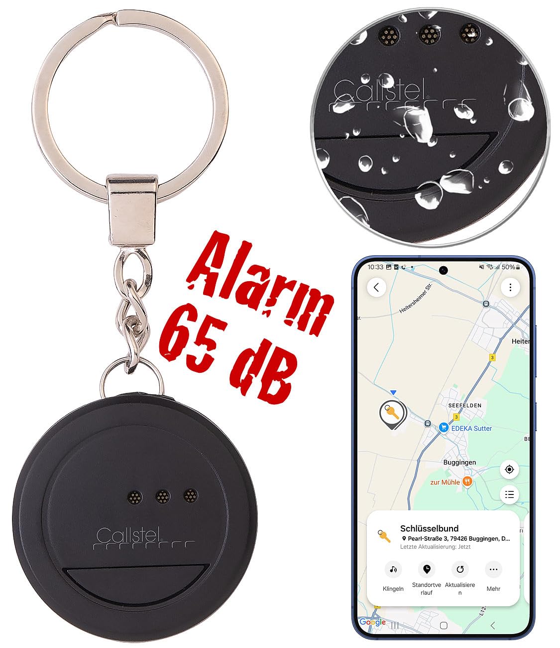 Callstel Set de 4 Mini localizador de Llaves y Objetos