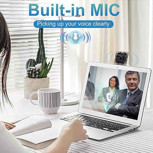 Miniatura 5 de ELP Cámara USB de poca luz 2MP 1080P Sony IMX323 Sensor USB Módulo de cámara USB con micrófono, lente gran angular de 0.000 in, placa de cámara web