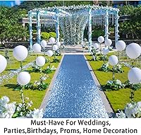 Vista 92 de ShinyBeauty Pasillo de Lentejuelas Negras Brillantes de 2 pies x 15 pies Alfombra Brillante para Bodas, Graduaciones, Fiestas, Alfombra Negra