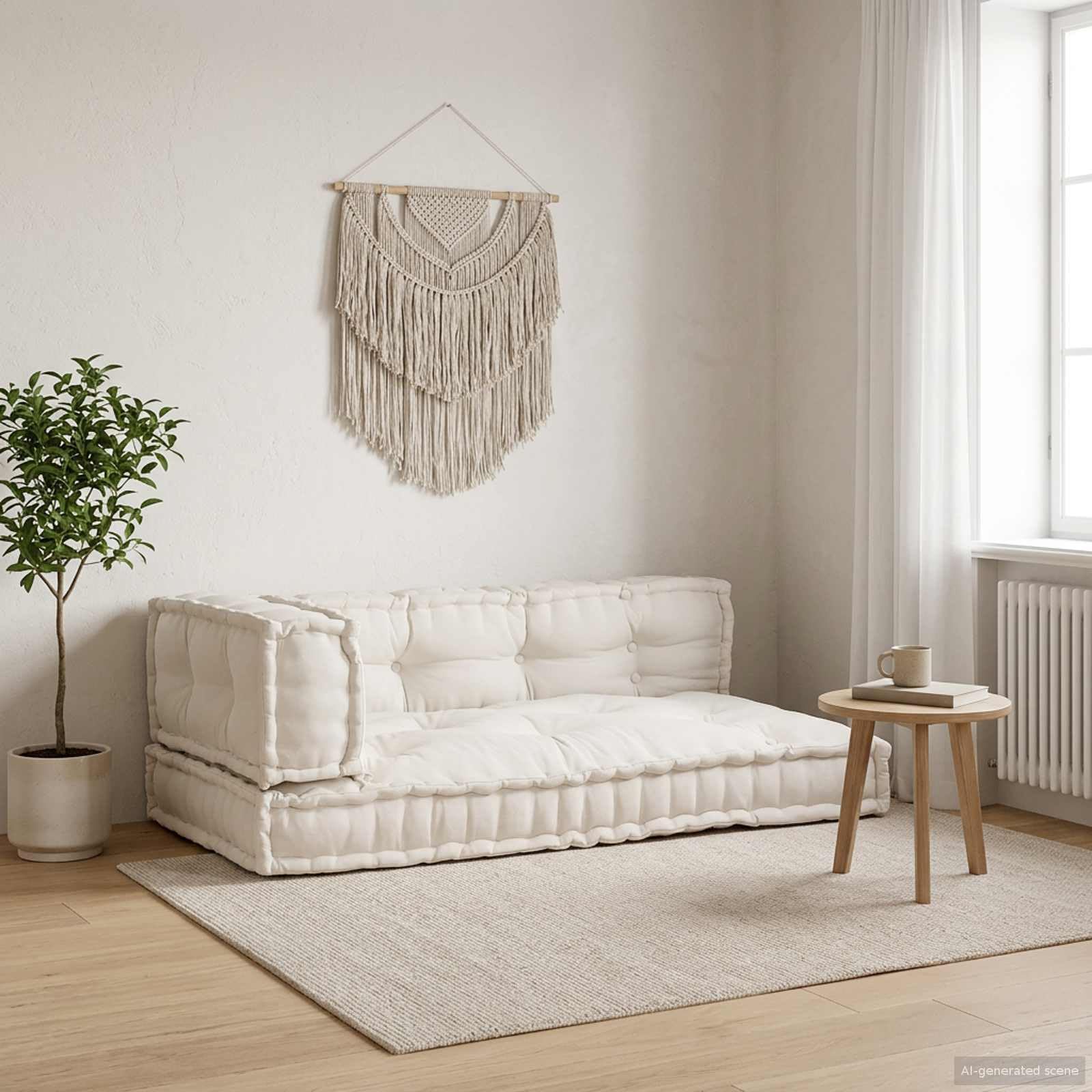 Coussin pour canapé en palettes modulable 120x80 de jardin intérieur extérieur