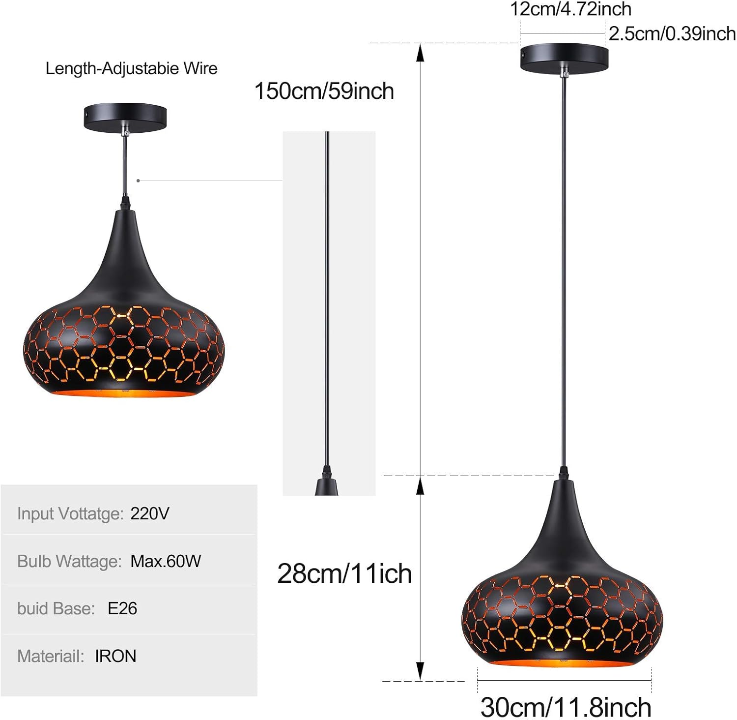 Flаѕh Dеаlѕ - 80% оƒƒ SUNVP Pendant Light Modern Black Semicircle Design Iron Large Ceiling Hanging Lamp Minimalist Style for Kitchen Island Dining Room, Living Room, Bedroom, Coffee Bar Blасk Frіdау - 40% оƒƒ SUNVP Pendant Light Modern Black Semicircle Design Iron Large Ceiling Hanging Lamp Minimalist Style for Kitchen Island Dining Room, Living Room, Bedroom, Coffee Bar