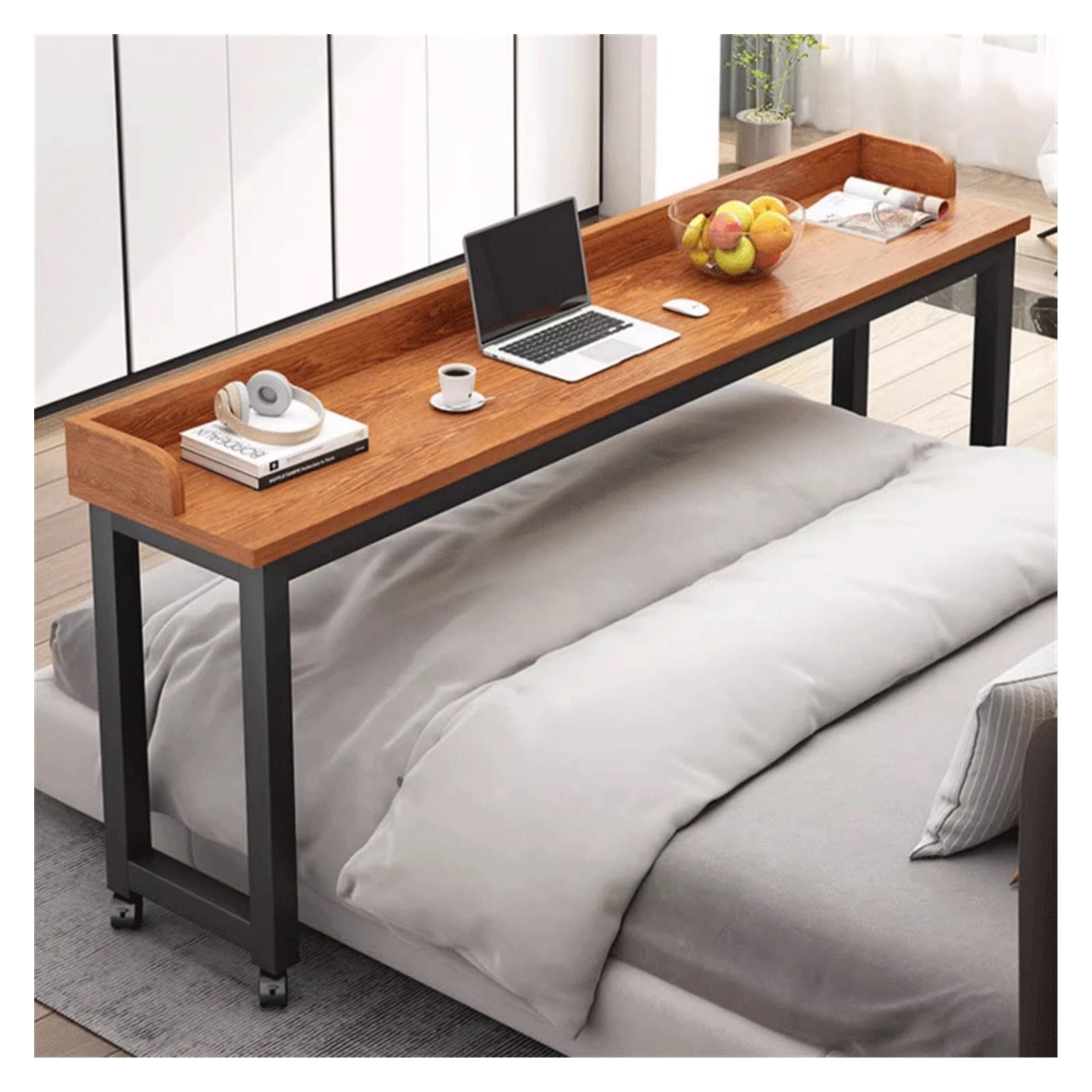 CGCSYZ Overbed Table Wheels Over Bed Table With Wheels, Mobile Computer Desk Laptop Cart, Standing Workstation Laptop Cart For Living Room, Office (One Color Style C)