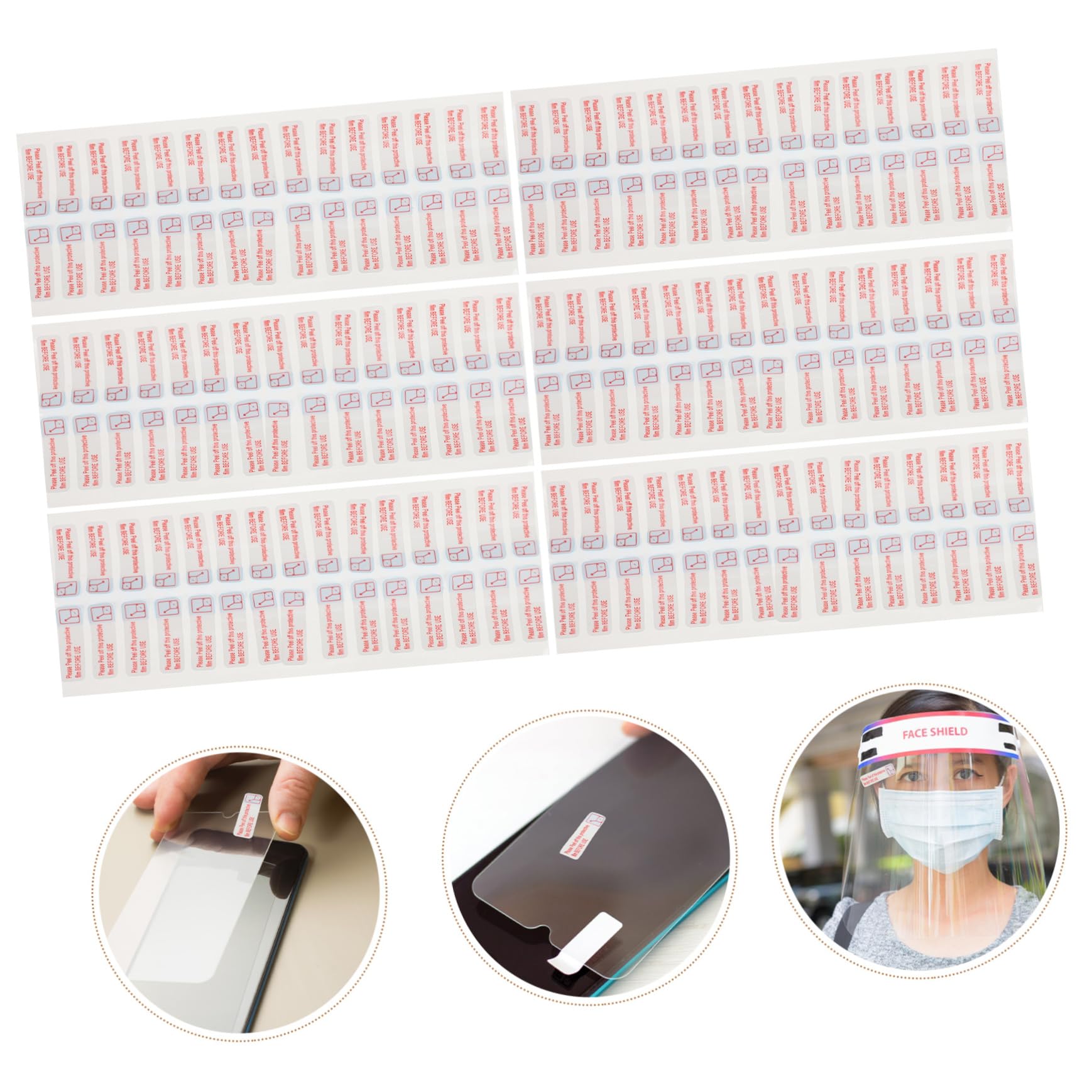 TOPBATHY 3000 Pièces Autocollants de Film Protecteur à Retirer de Stickers Adhésifs Auto Collants pour Enlever les Films de Protection Étiquettes de Guide de Retrait Faciles à Utiliser