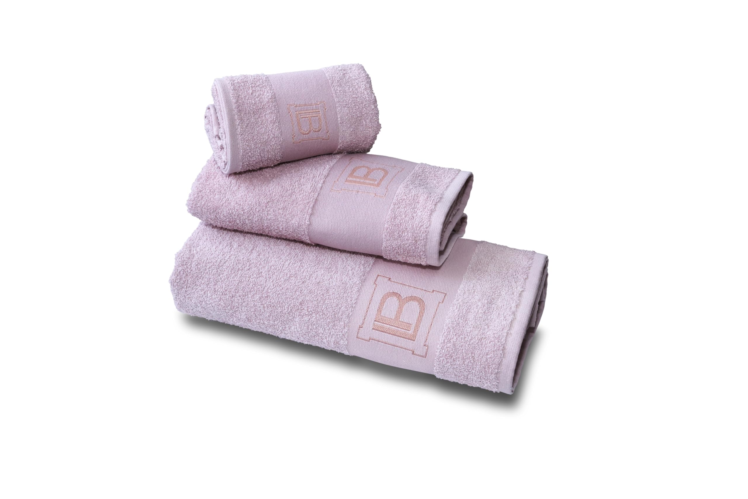 hermet Laura Biagiotti, Set Asciugamani Bagno 3 Pezzi Tinta Unita, 100% Spugna Di Cotone, Telo Bagno + Asciugamano Viso + Asciugamano Ospite, In Scatola
