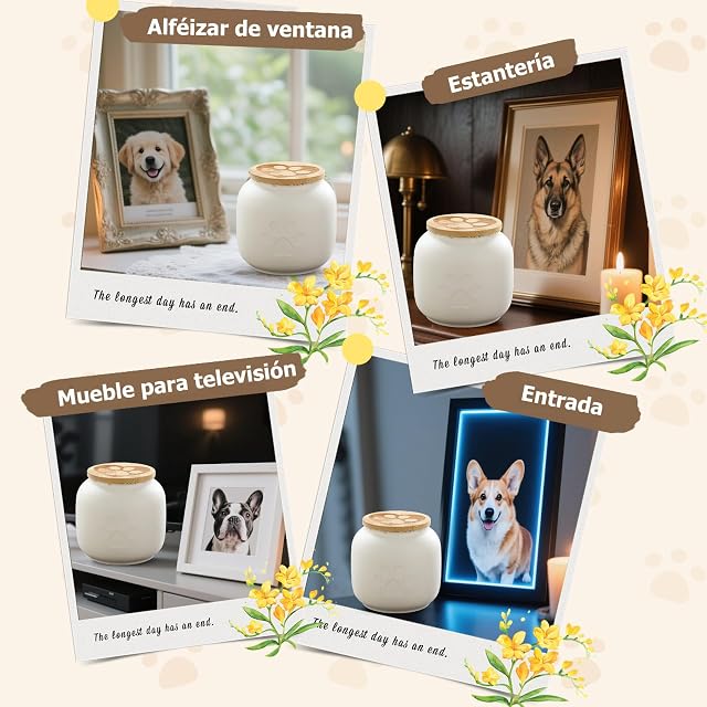 Foto 5 de 7 de PETCUTE Mini Urnas de Cremación para Cenizas de Perros y Gatos,Urnas de Mascotas para Cenizas de Perros,Urna…
