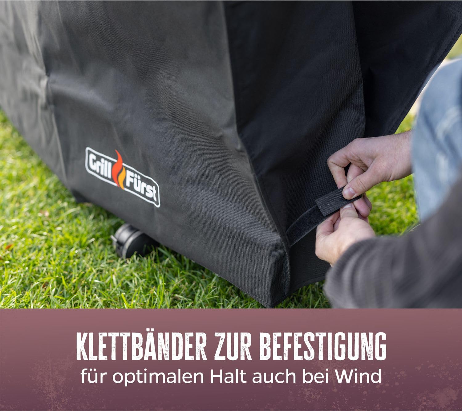 Grillfürst Grill Abdeckhaube Independence P830 - robuste Grill-Abdeckung 227 x 54 x 122 cm, wetterfest und wasserdicht, Abdeckung Gasgrill Gasgrillmodell Independence P830