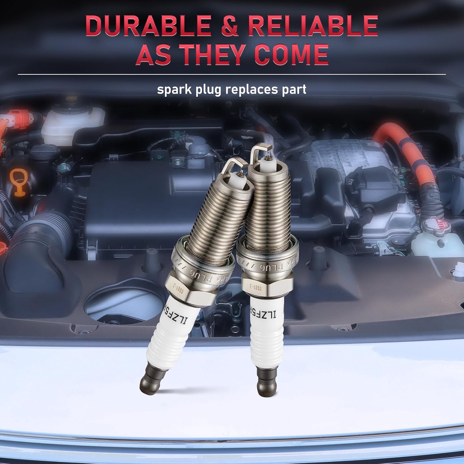LZFR5CI-11 Iridium Spark Plugs 8 Pack Compatible with Dodge Challenger Charger Durango Dakota Ram 1500 2500 3500 Classic Aspen 300 Grand Cherokee Commander 4.7L 5.7L V8 Engine for 92145