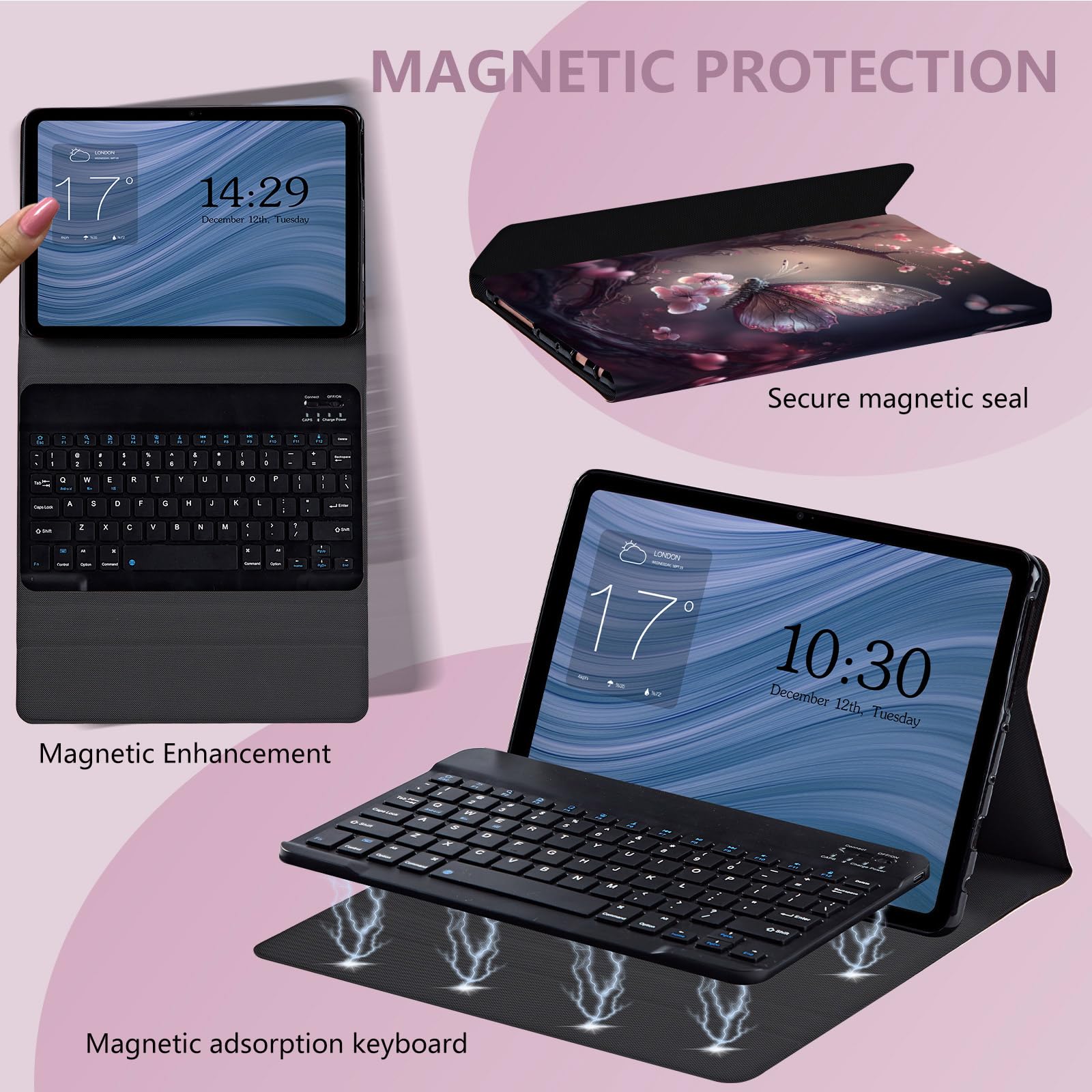 Amazon.co.jp: Amazon Fire Max 11キーボードケース、強力な磁気