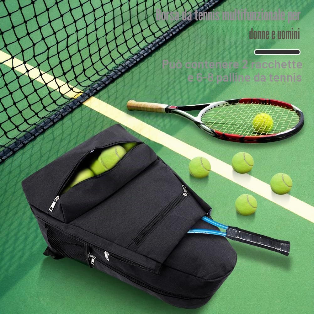 Victop Borsa da Tennis con scomparto per scarpe, zaino da tennis per donna e uomo grande borsa da racchetta borsa sportiva che può contenere 2 racchetta e scarpe da tennis
