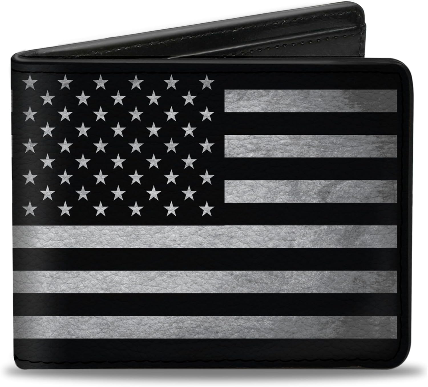 Buckle-Down Unisex-Adults Buckle-down Pu Bifold - American Flag Weathered