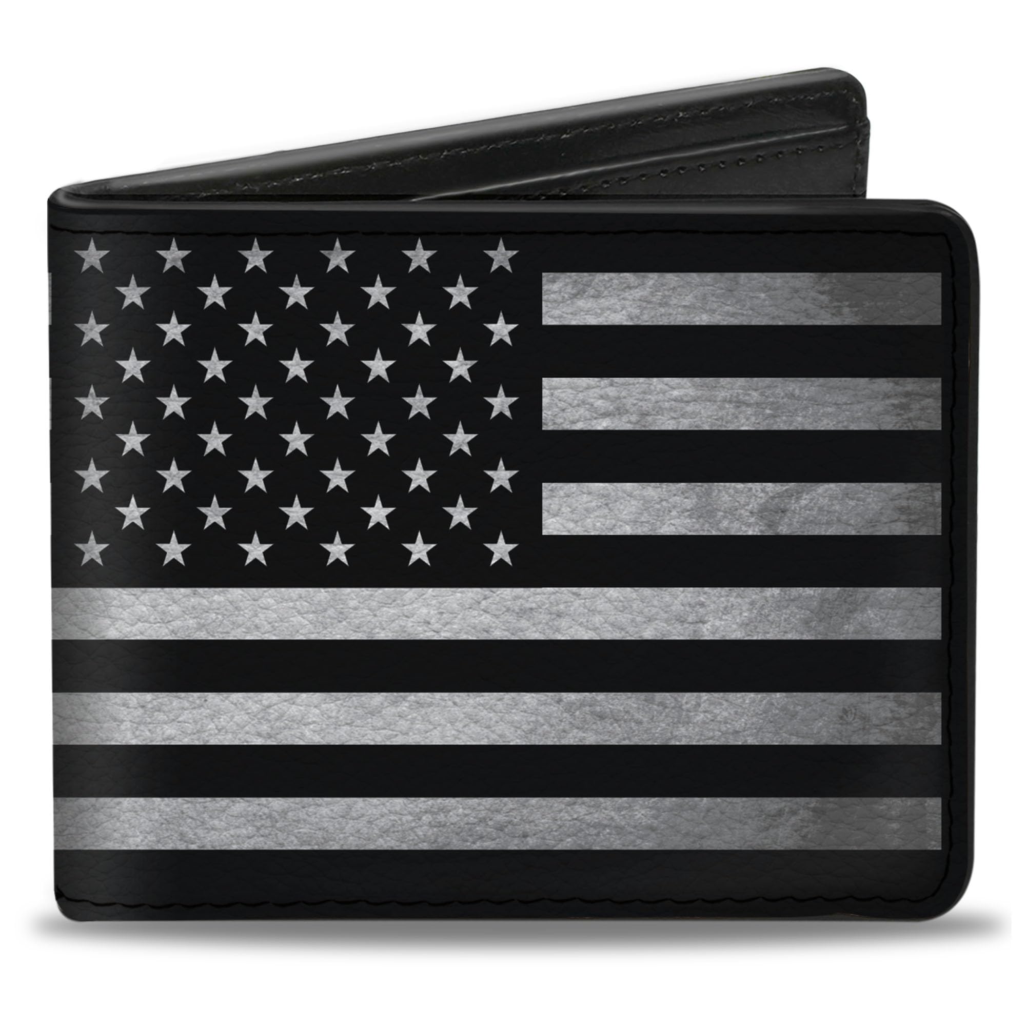 Buckle-Down Unisex-Adults Buckle-down Pu Bifold - American Flag Weathered
