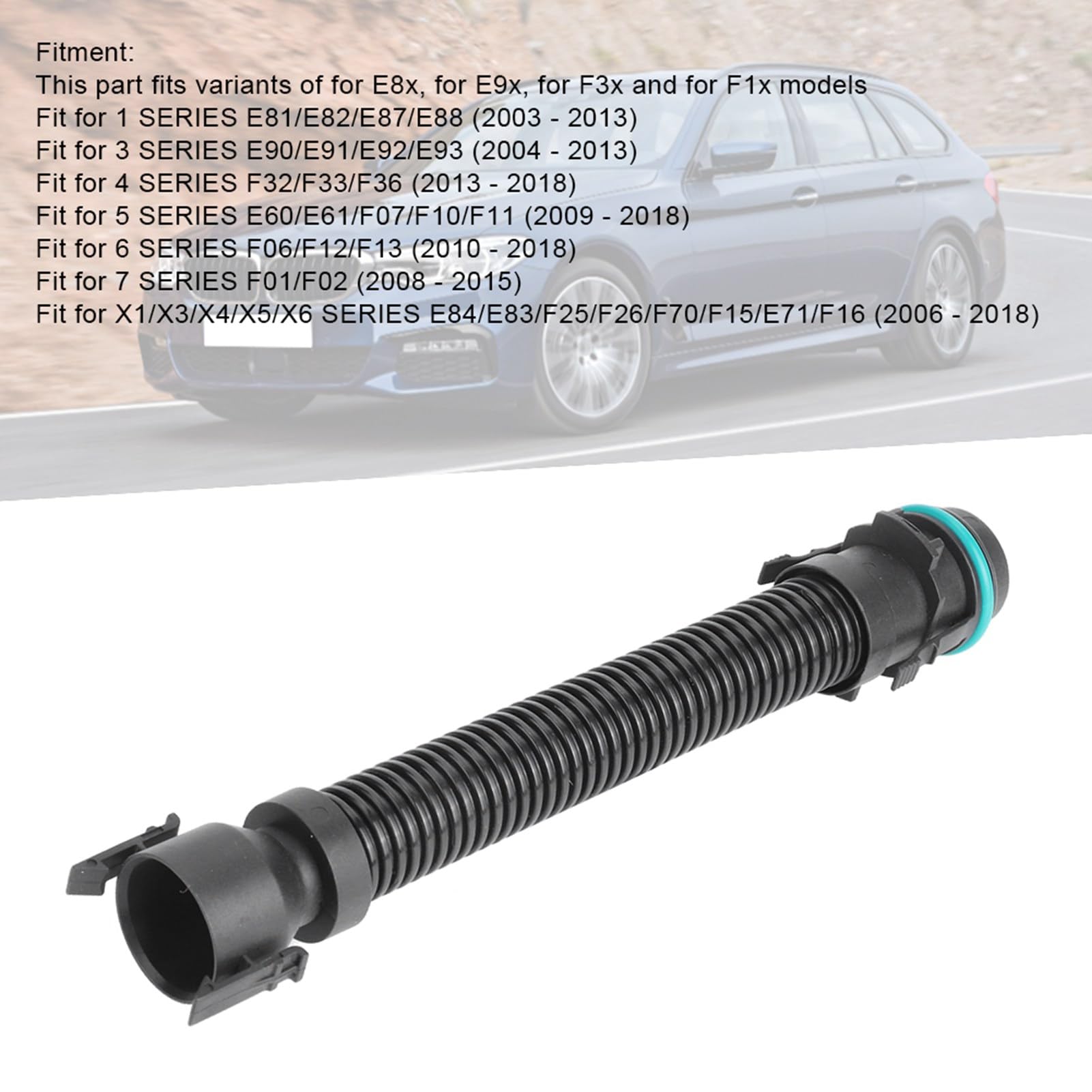 Tuyau Reniflard D'Huile Haosie - Référence 13717803842 - Compatible BMW Série 1, 3, 5, X1, X3, X5...