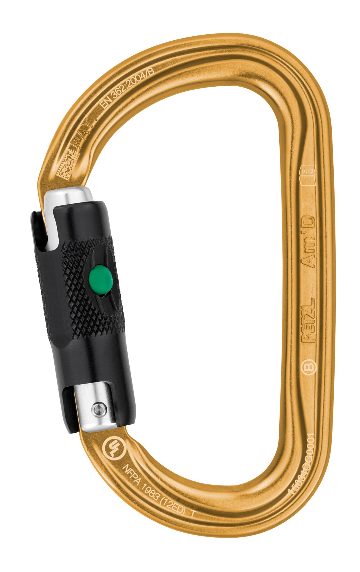 Amazon.com : PETZL, AM'D Carabiner, Gold, Ball-Lock : Sports