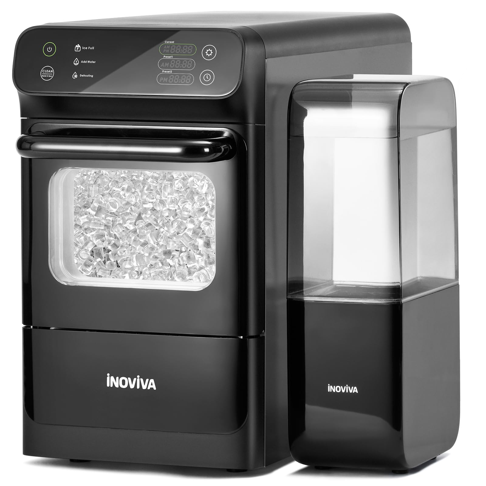 Photo 1 of ***UPDATED 5/30***INOVIVA Nugget Ice Maker with 1.2 Gallon Tank, 40lbs/24H Soft & Chewable Ice, Automatic Water Supply, Preset Time, Self-Cleaning, Multifunctional Pellet Ice Machine for Home & Kitchen