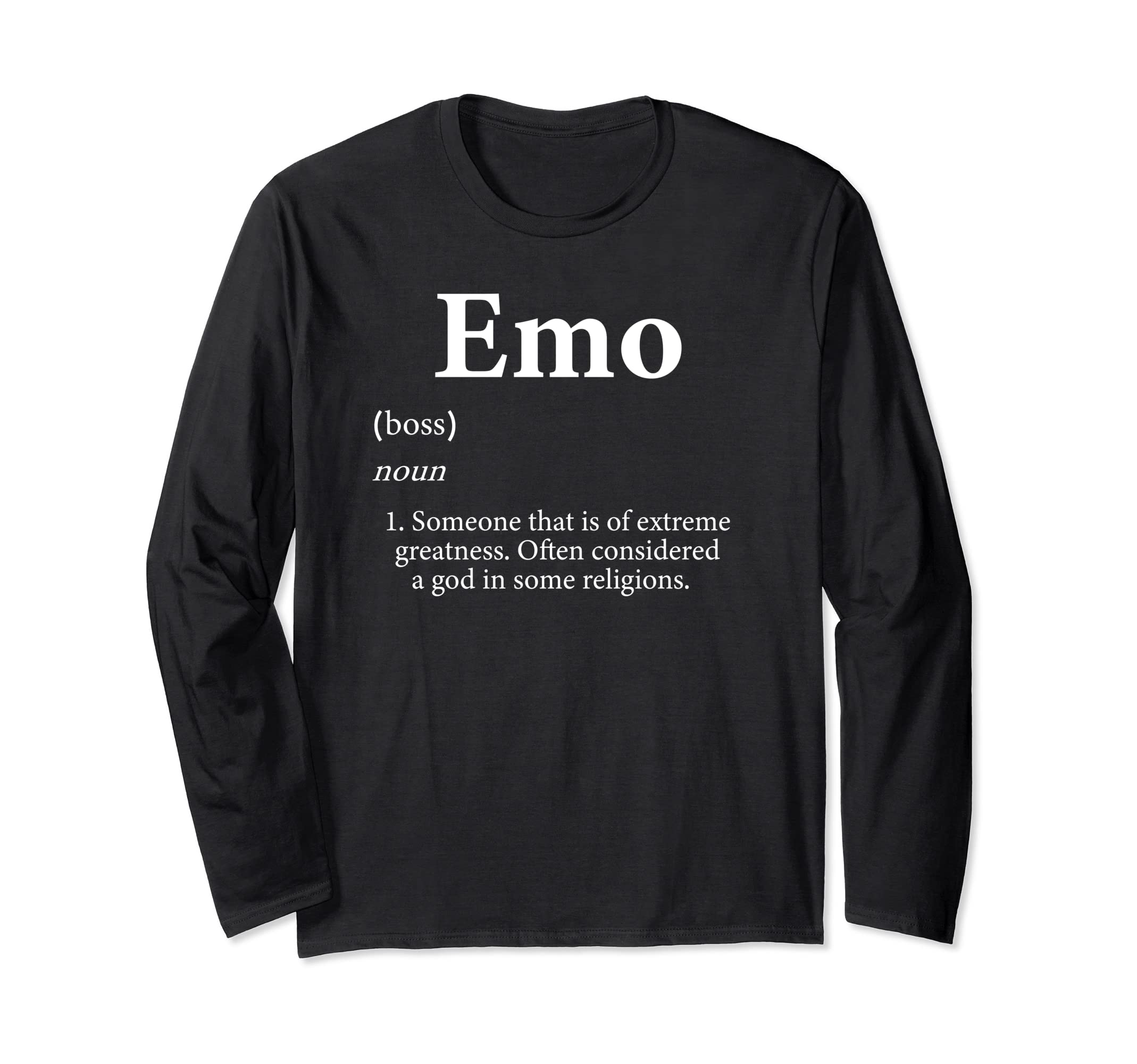 Emo Definition Funny Name Sad Boy Emo Music Meme Costume EMO Long Sleeve T-Shirt