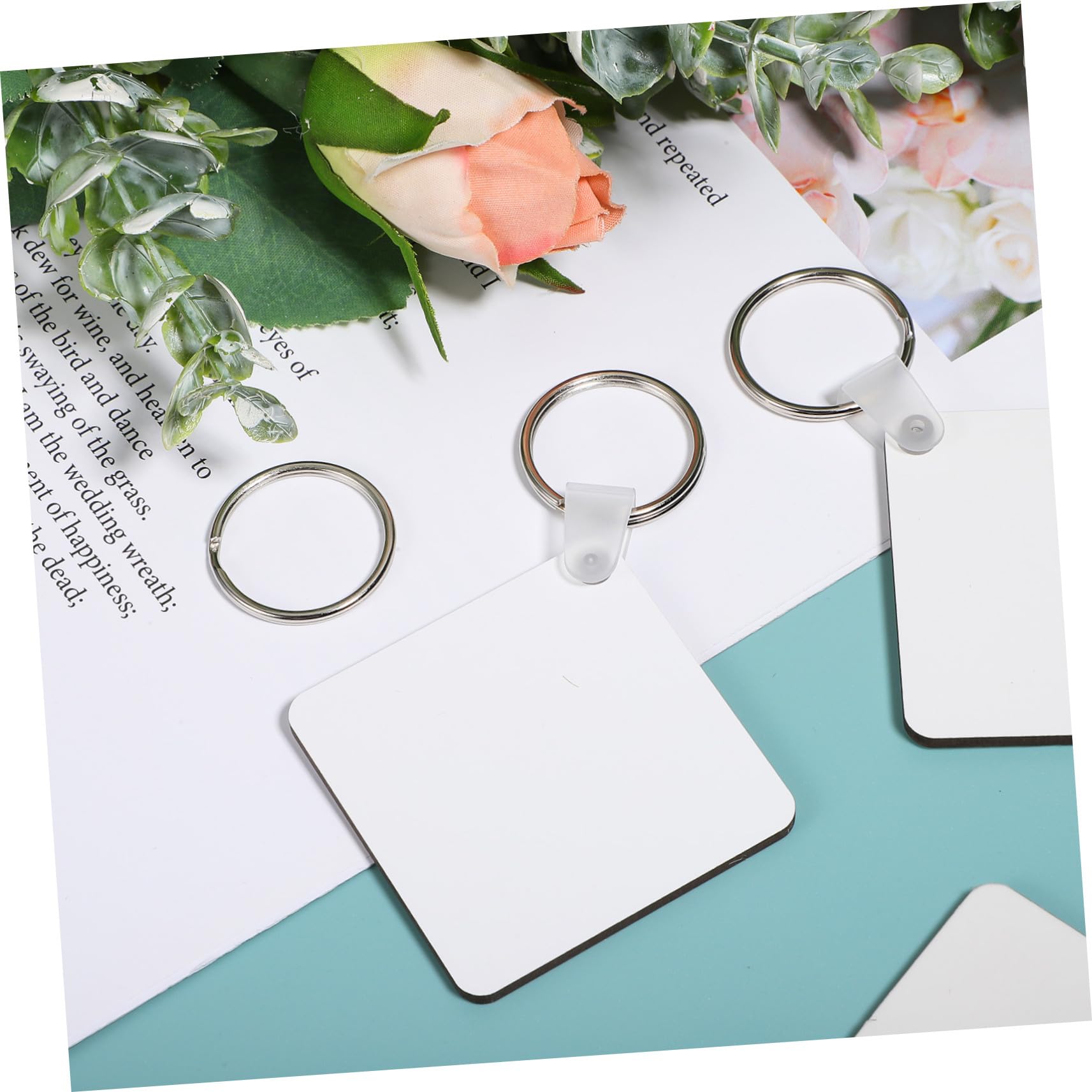 Llaveros Acrílicos En Sublimación Doble Cara 40 Unidades Transparentes Para Manualidades Artesanales Diy Regalos y Decoración