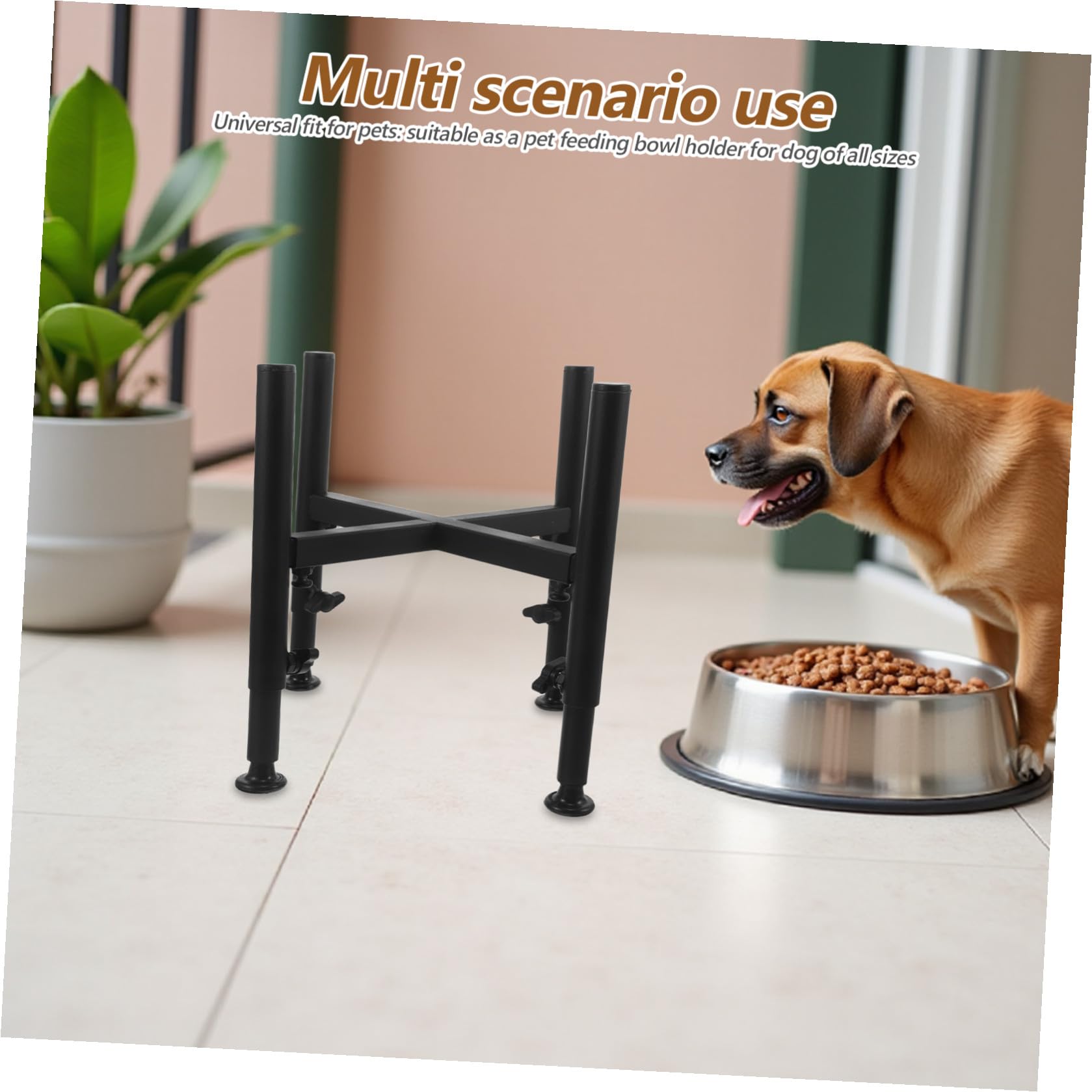 DOITOOL Support Diamètre en Gamelle Chien Acier Surélevé pour Inoxydable de Réglable 6,3-10,2″ Hauteur Ergonomique et Ajustable pour Usage Quotidien en Foyer Actif