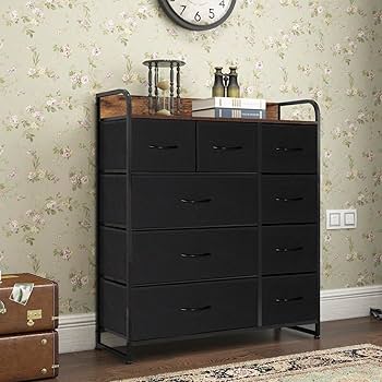 アンティーク調 チェスト 9杯 ダーク Amazon｜アンティーク調 7段 チェスト W約52×D約36×H約95.5cm