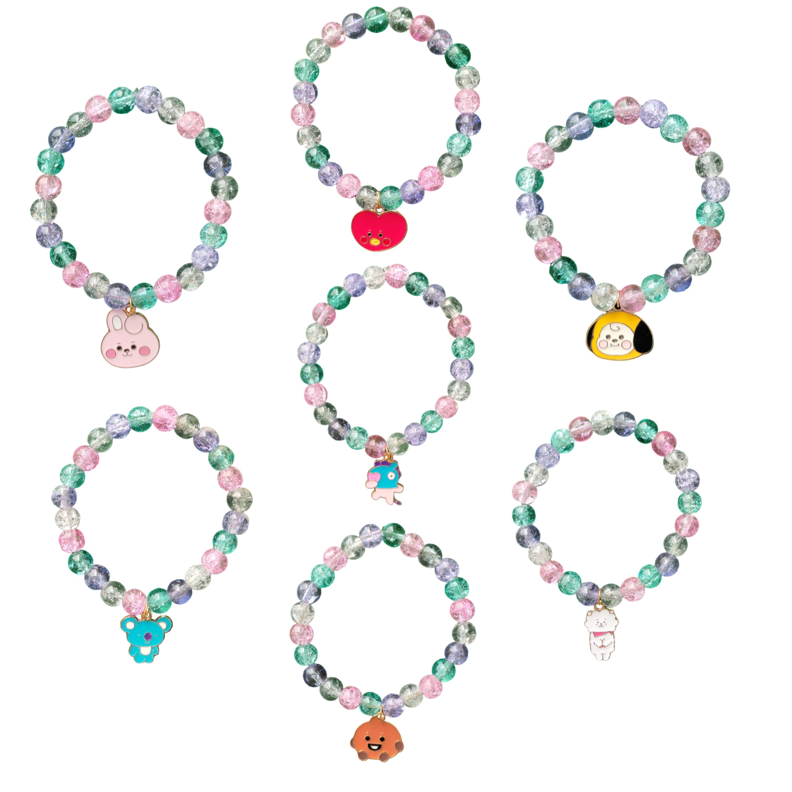 Pack Of 7 (Cooky,Tata,Chimmy,Rj, Koya,shooky,mang) Cute Korean BTS Character Charms Beads Bracelet Combo For Women And Girls|Accessories Gift For BTS Army (B0CWD9C8TG) Amazon Price History, Amazon Price Tracker