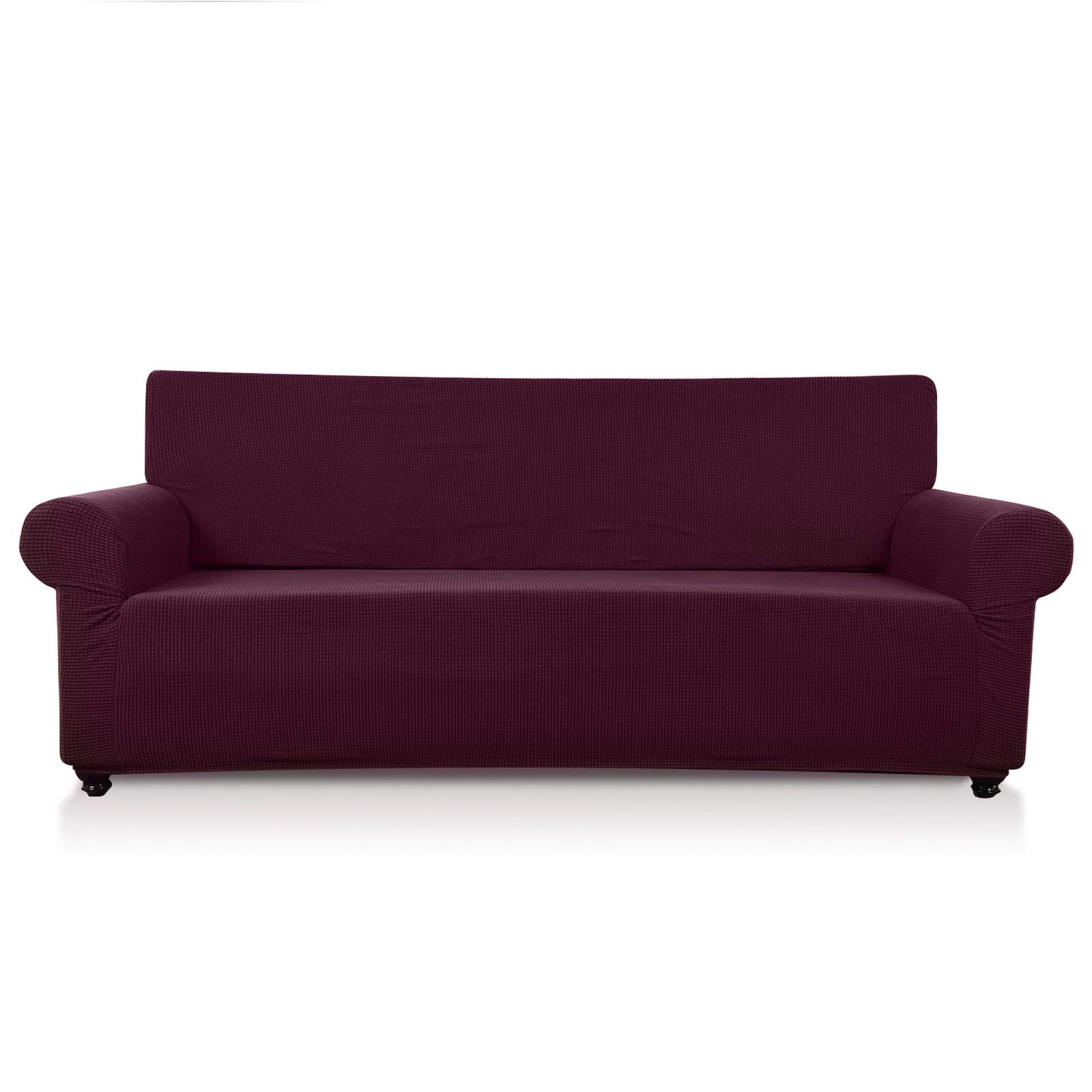 Housse de canapé 3 places violette extensible et lavable