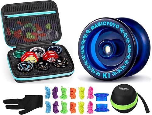 Yoyo Professional Responsive YoYo K1-Plus, Yoyo de plástico para niños, Pro Trick Yo Yo+12 cuerdas+guante+bolsa de almacenamiento, paquete con bolsa