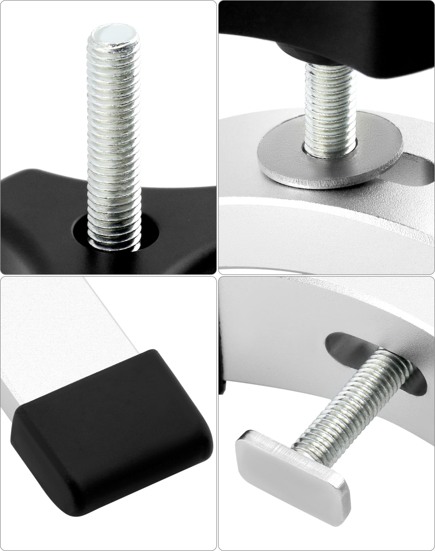 2 Serre-Joints Pour Rail En T - Alliage Aluminium M8 - Idéal Travail Du Bois Et Métal