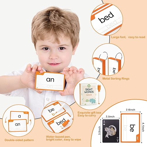 Miniatura 3 de WJPC 58 tarjetas, 116 tarjetas flash de alta frecuencia para palabras visuales