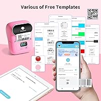 Vista 4 de Phomemo M110 Label Makers, Barcode Bluetooth Printer, Thermal Pocket Inkless Sticker Printer for Small Business, Address, Mailing, Price Tag, File