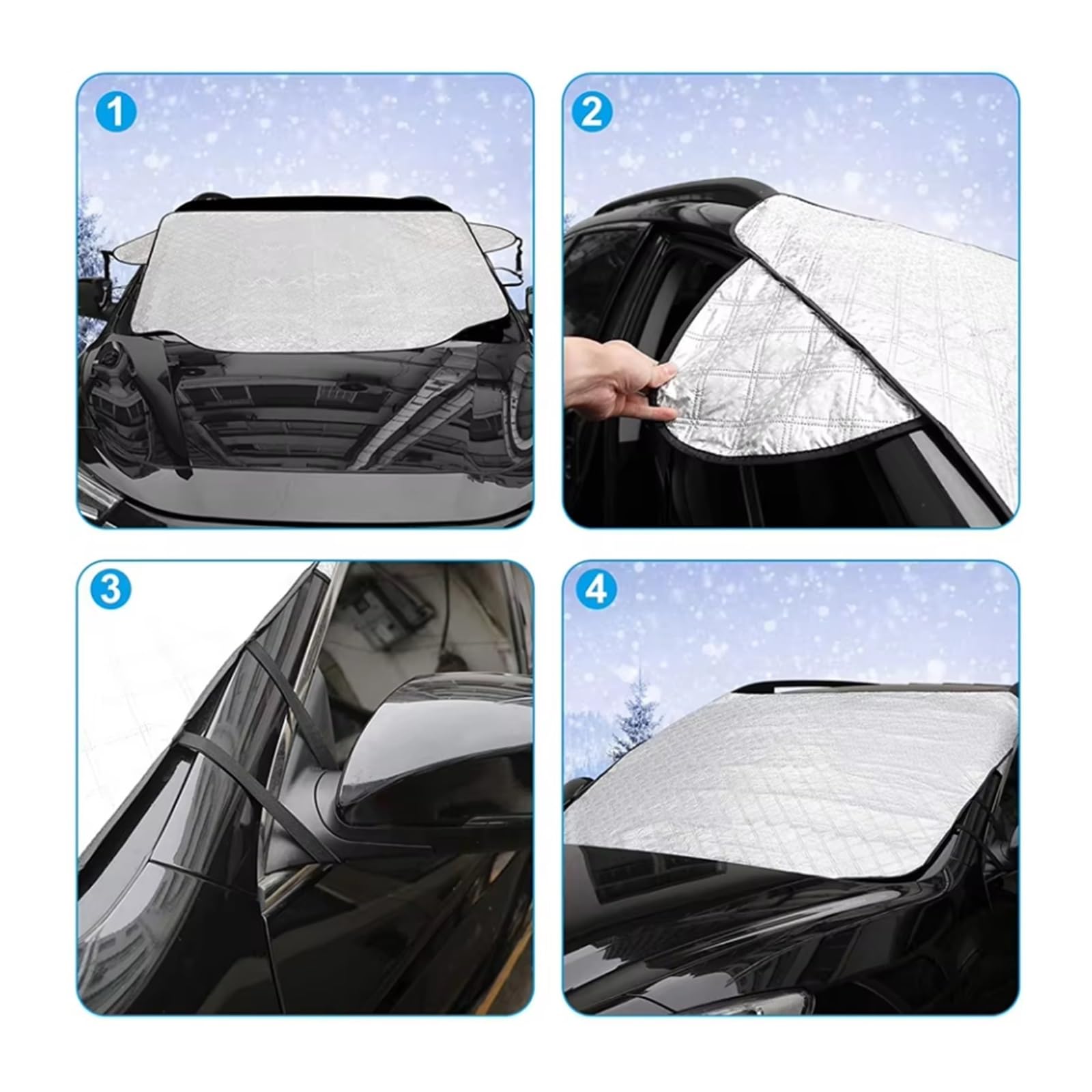 Parasole Auto Parabrezza 150x70cm Auto Protezione Per Neve E Ghiaccio Visiera Parasole Fornt Parabrezza Posteriore Blocco Copertura Finestra Accessori Esterni