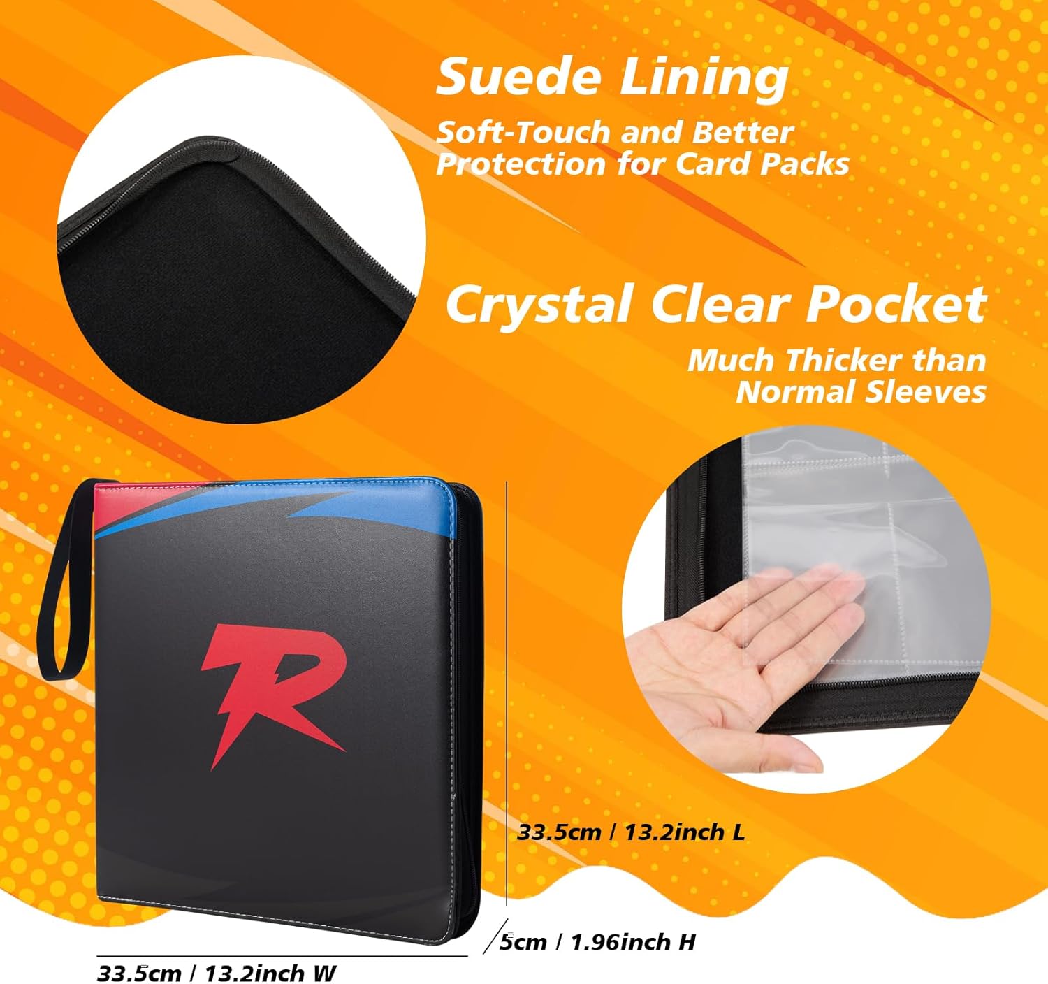 Booster Pack Storage Binder, 6 Pocket Sleeves Hold 60 Sealed Card Packs for TCG MTG Display Collection (Purple)