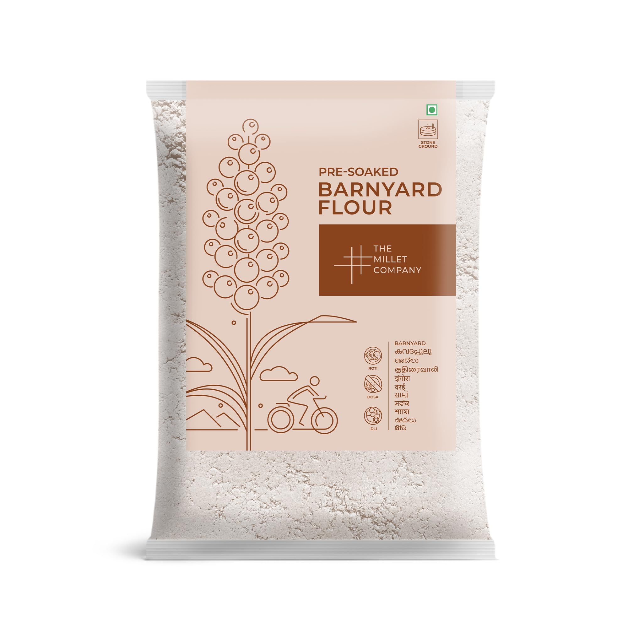 THE MILLET COMPANY Pre-Soaked Barnyard Millet Flour, Sanva, Oodalu, Bhagar, Gluten Free, Unpolished, High Fibre Millets 250Gram