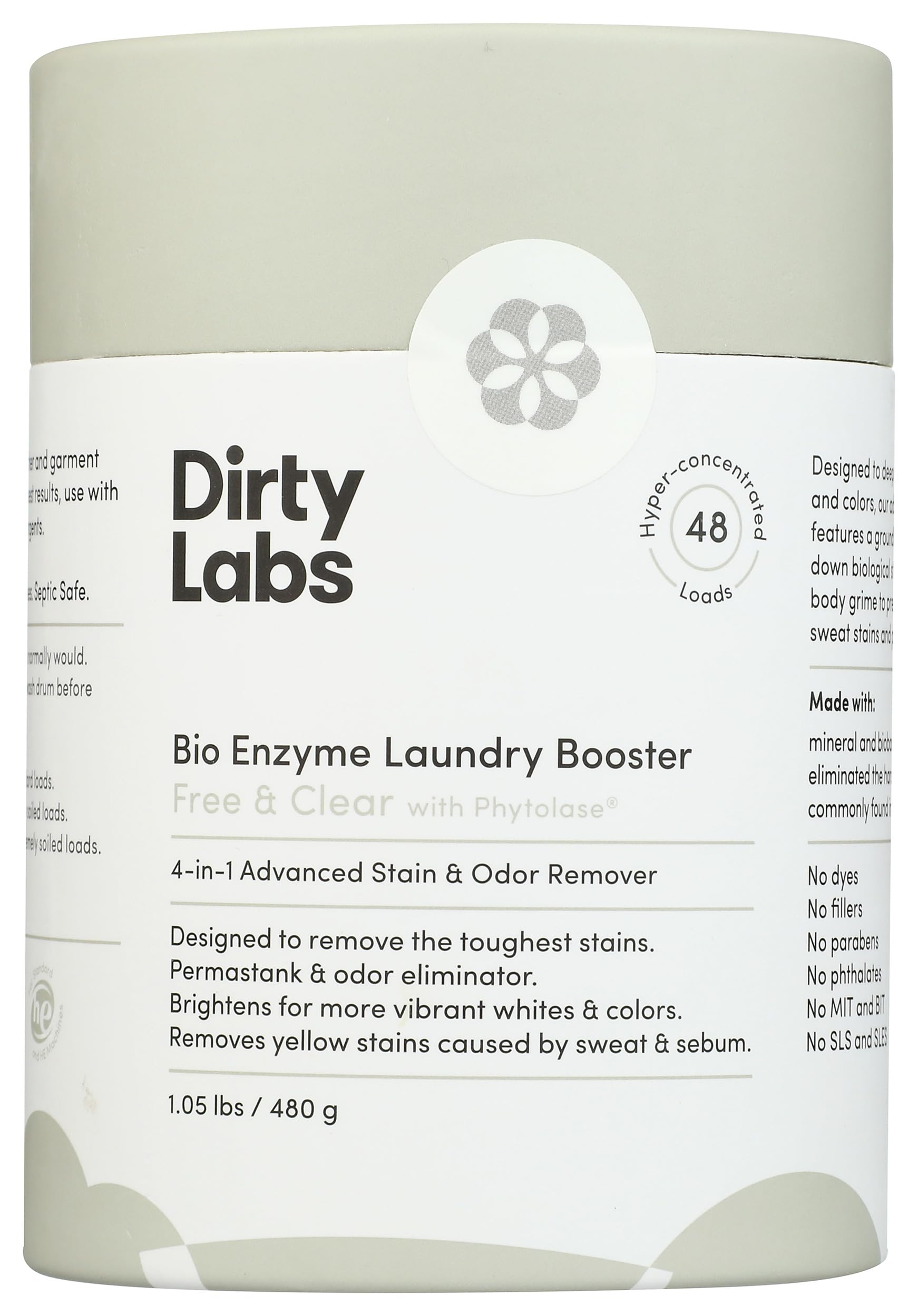 Dirty Labs Contenitore In Ceramica Ricaricabile Con Coperchio In Legno - 621ml Per Detersivo In Polvere O Booster