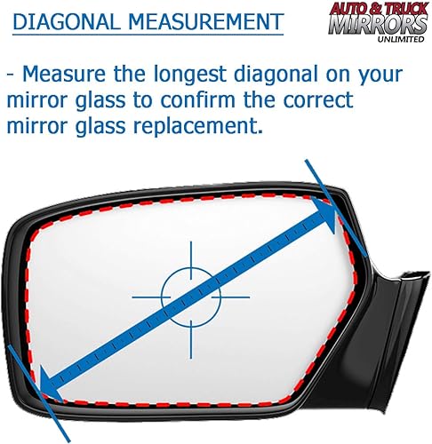 Miniatura 4 de Cristal espejo + almohadilla adhesiva de tamaño completo para Chevrolet Cruze 2016-2019 reemplazo del lado del conductor (2017 2018 16 17 18 19)