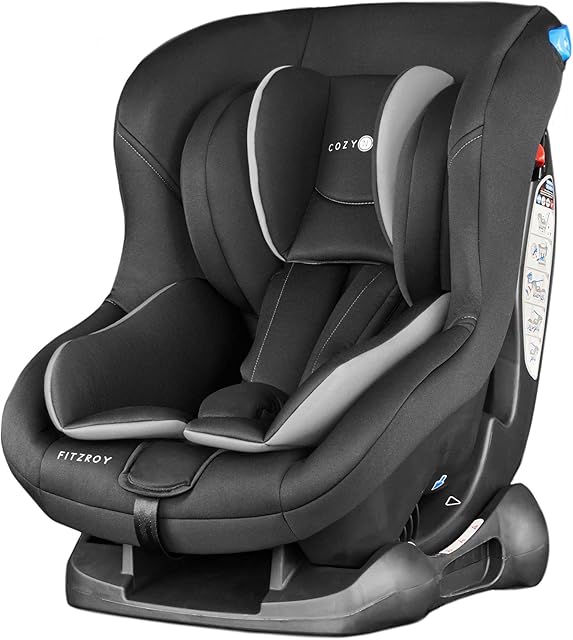 Cozy N Safe Fitzroy Group 0+1 Car Seat 0-18KG, Birth - 4 Years (Black Grey)