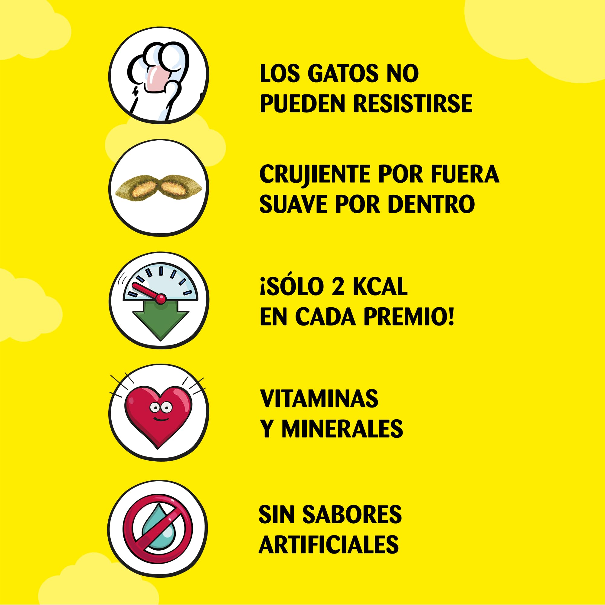 Catisfactions Premios para Gatos Sabor Hierba Gatera 6 Packs de 60g