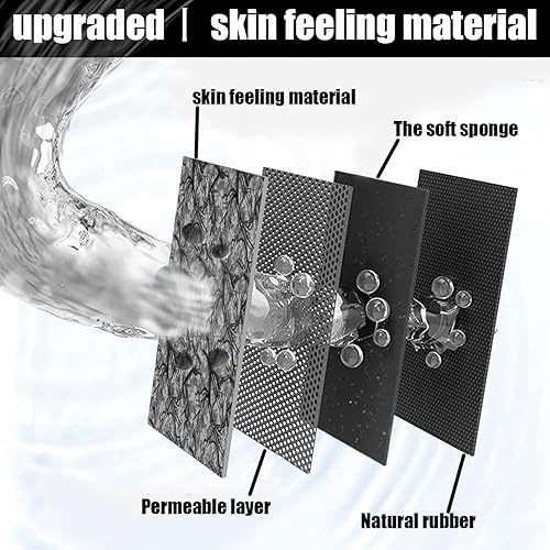 Miniatura 3 de Alfombra de baño de goma antideslizante con patrón de camuflaje negro, de secado rápido, súper absorbente, delgada, para debajo de la puerta,