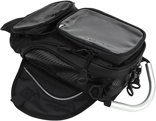 Tbest Motorcycle Tank Bag, Motorcycle Fuel Tank Bag Motorbike Luggage Saddle Bag Waterproof Black Oil Tank Bag Case