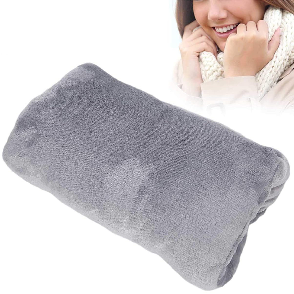 Happyyami Calentador De Manos Calentado Dispensador Calentador De Batería Almohadilla Térmica Sin Cable Criba Vibradora Calentadores Piscina Más Cálido Mini Light Grey Franela