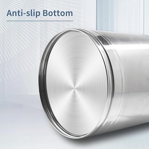 Miniatura 5 de Cubo de leche de acero inoxidable de 14 litros y 3.7 galones, cubo de vino de gran capacidad, jarra de leche con tapa sellada y asa de transporte