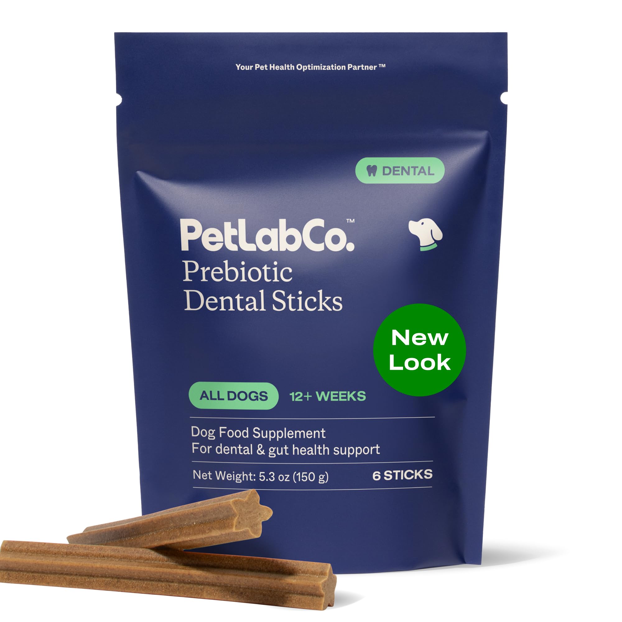 Dental Sticks – Dog Dental Chews -Target Plaque & Tartar Build-Up at The Source - Designed to Maintain Your Dog’s Oral Health, Keep Breath Fresh and Provide Digestive Help (6 Sticks)