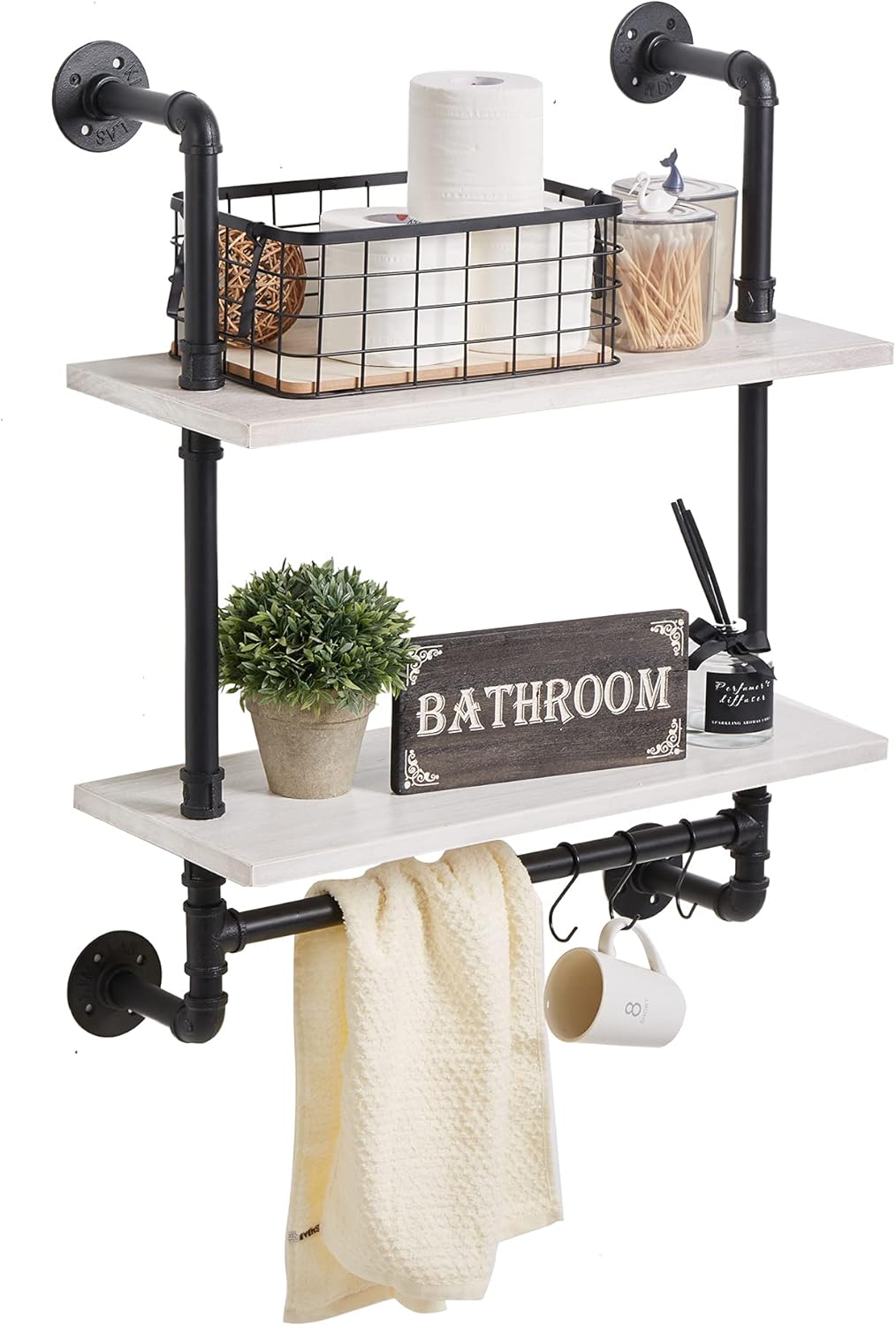 Buy Industrial Bathroom Pipe Shelves Shelving